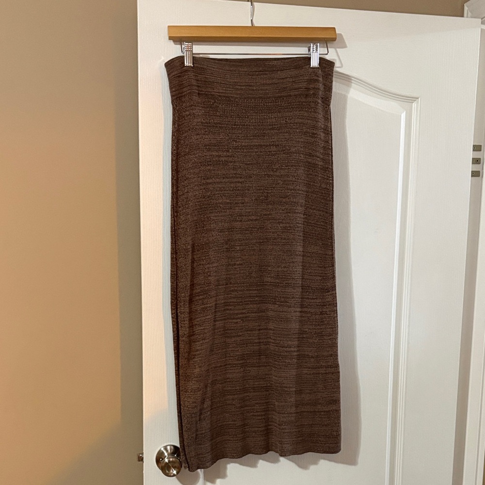 Free People Brown Midi Skirt